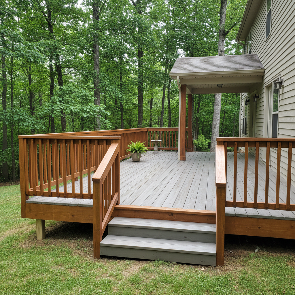 Completed deck painting & staining work at a residential property in Knoxville, TN