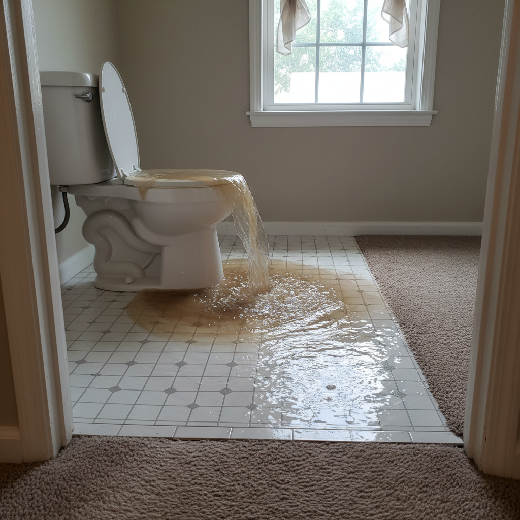 Toilet Overflow Cleanup