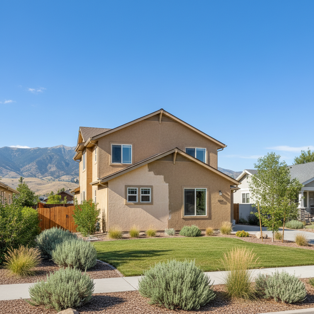 Completed stucco repair work at a residential property in Salt Lake City, UT
