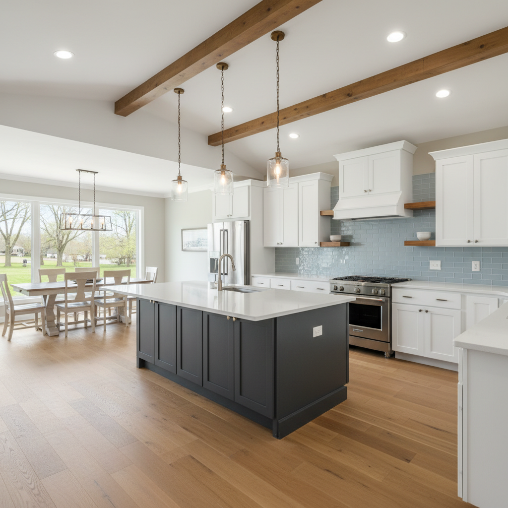 Completed open kitchen conversion work at a residential property in Freeport, IL