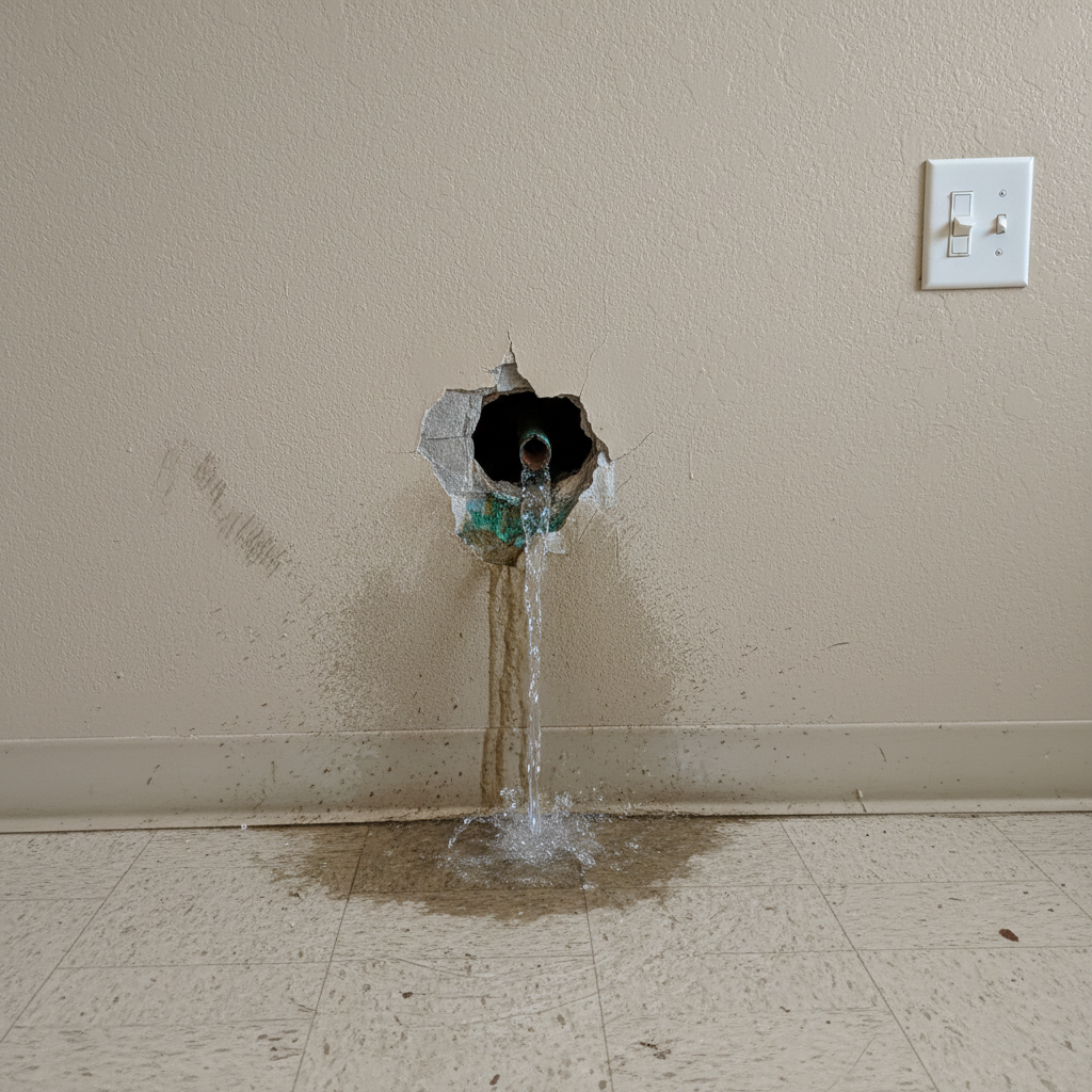 Burst Pipe Repair and Cleanup