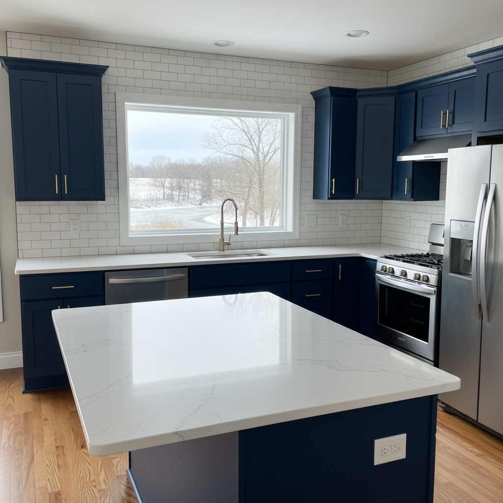 Completed kitchen remodel work at a residential property in Galena, IL