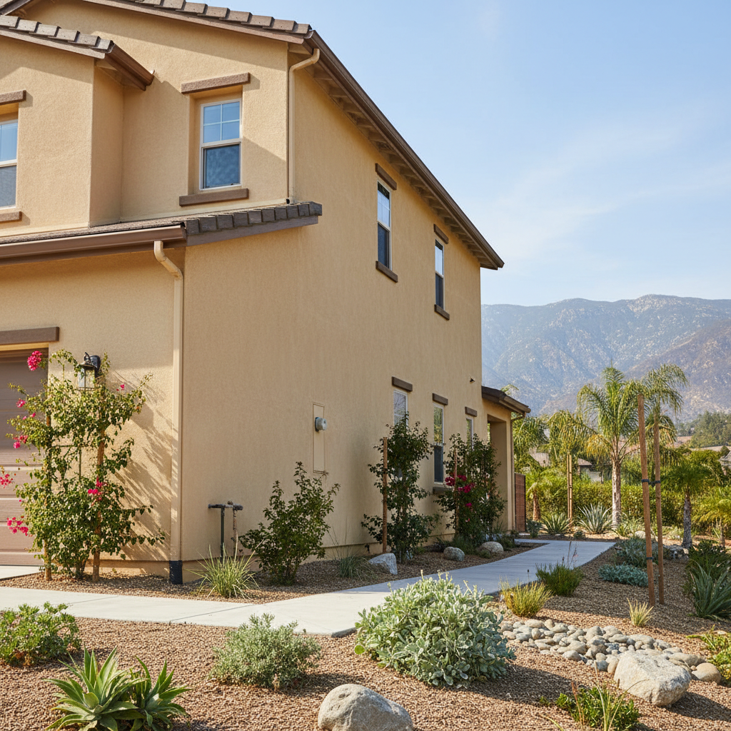 Completed eifs installation work at a residential property in Pasadena, CA