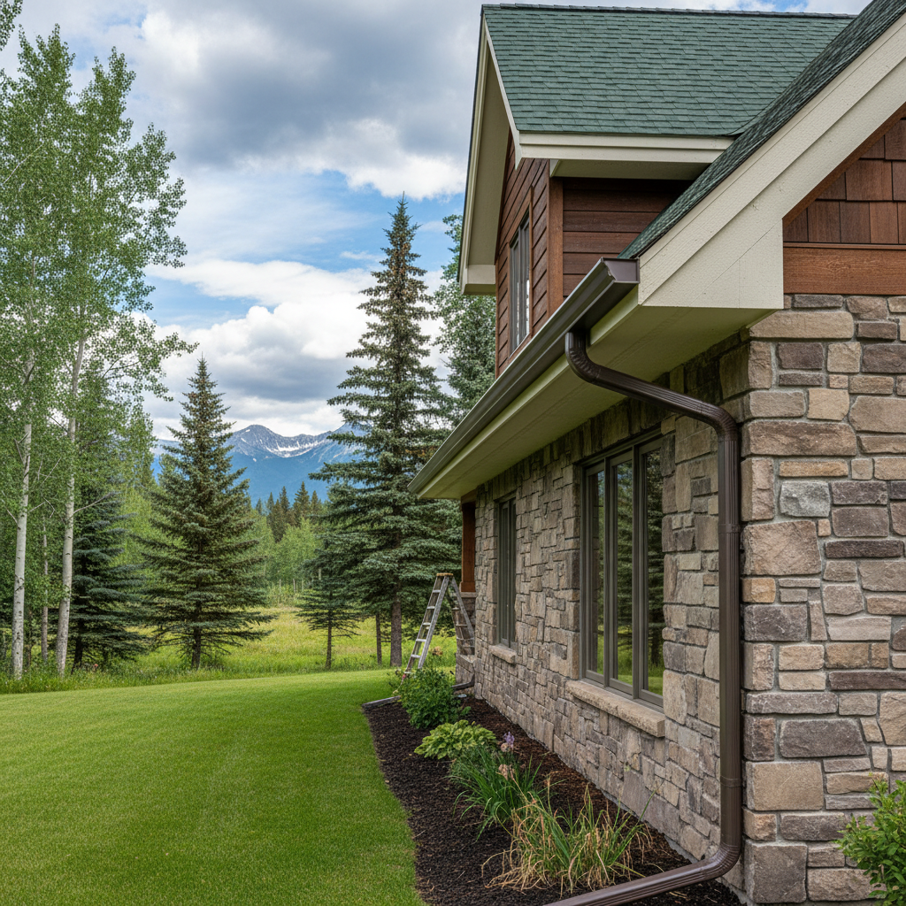 Completed soffit repair work at a residential property in Whitefish, MT