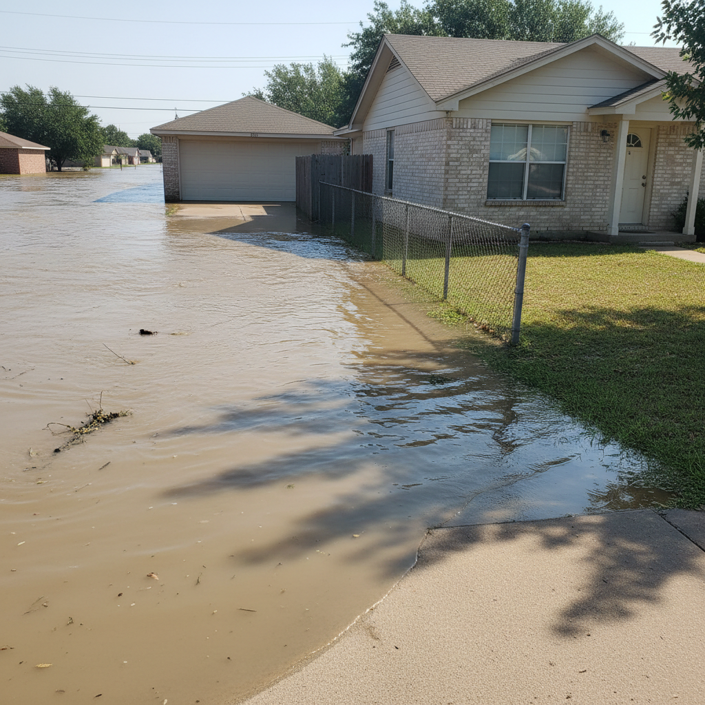 Flood cleanup in Mansfield