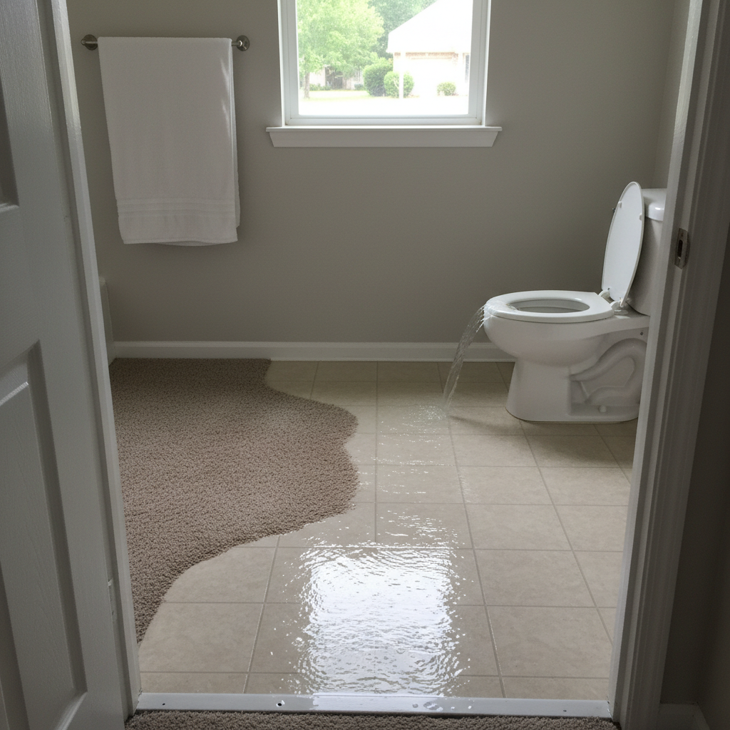 Toilet Overflow Cleanup in Mansfield