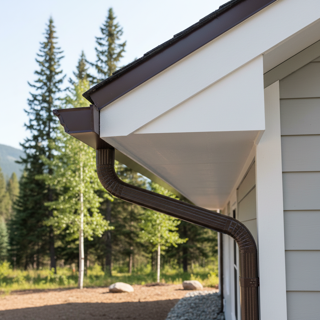 Completed soffit repair work at a residential property in Whitefish, MT