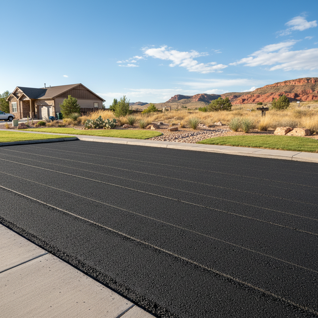 Completed asphalt milling work at a residential property in Canon City, CO