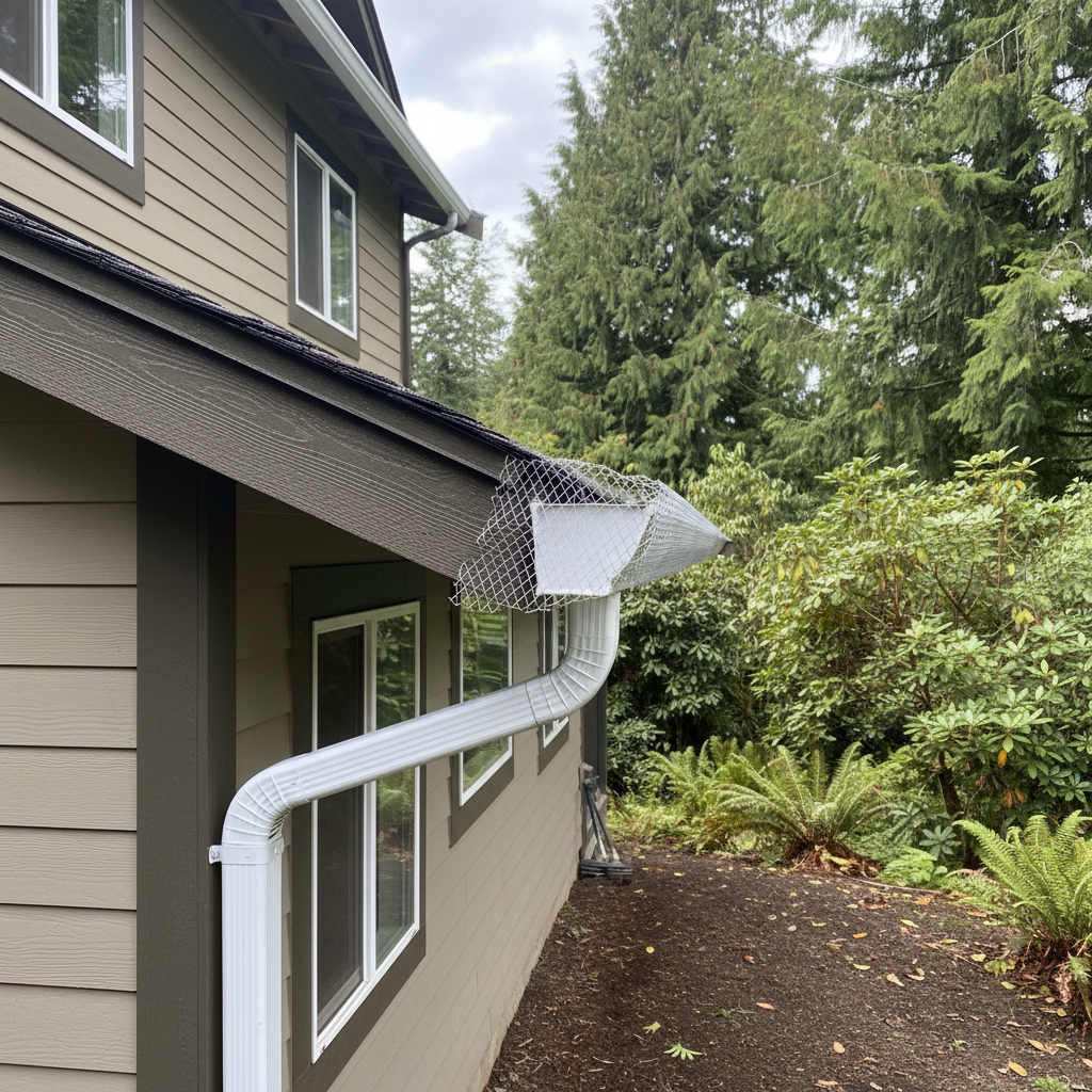 Completed gutter guard installation work at a residential property in Bothell, WA