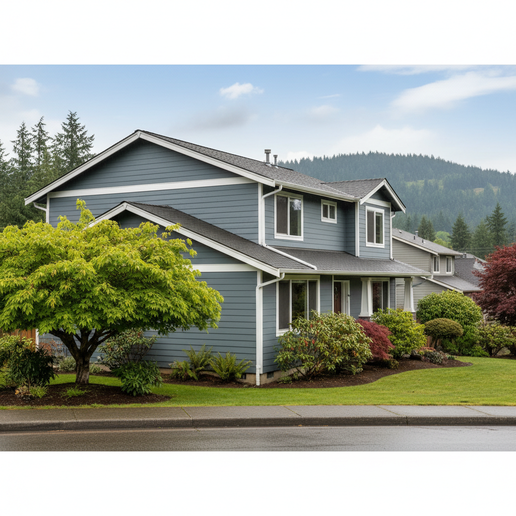 Completed fascia board repair work at a residential property in Bothell, WA