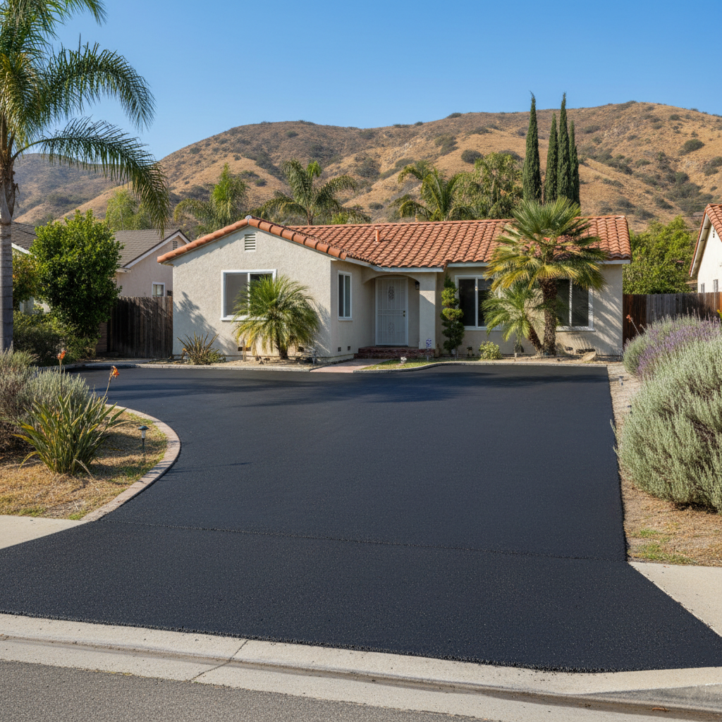 Completed slurry coating work at a residential property in North Hollywood, CA