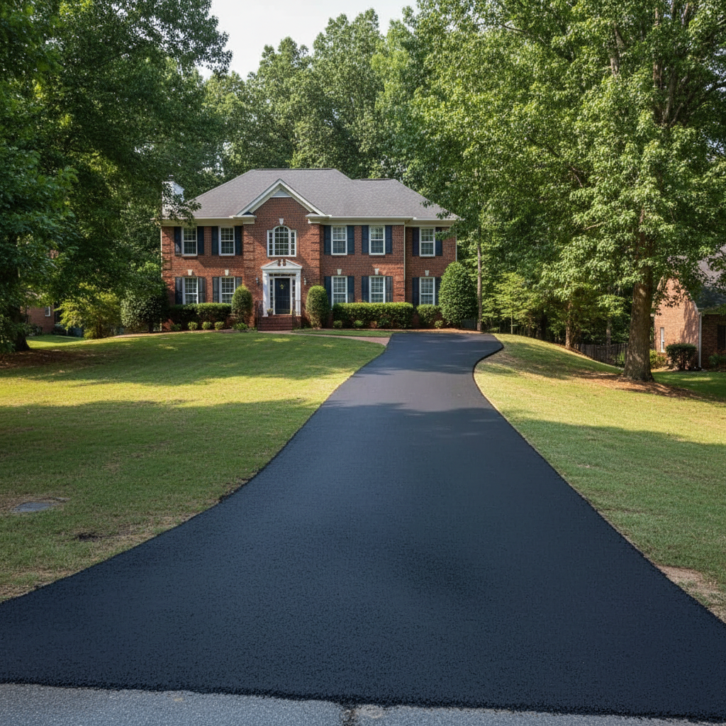 Completed commercial asphalt work at a residential property in Atlanta, GA