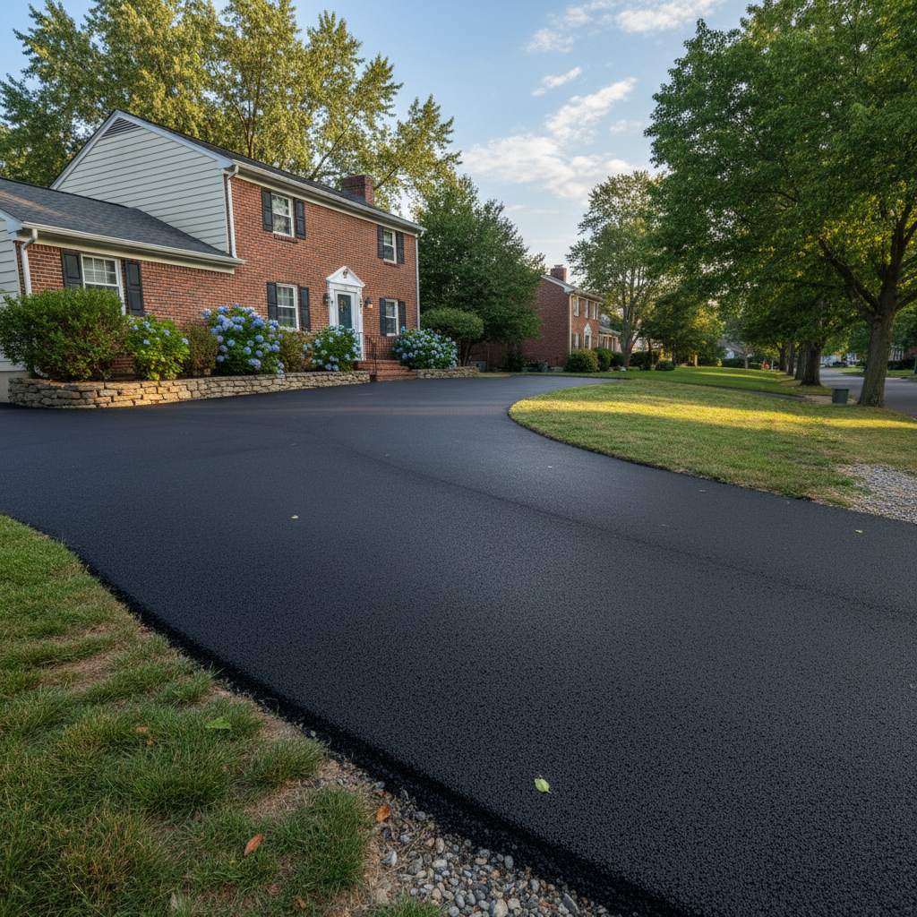 Completed residential asphalt work at a residential property in Philadelphia, PA