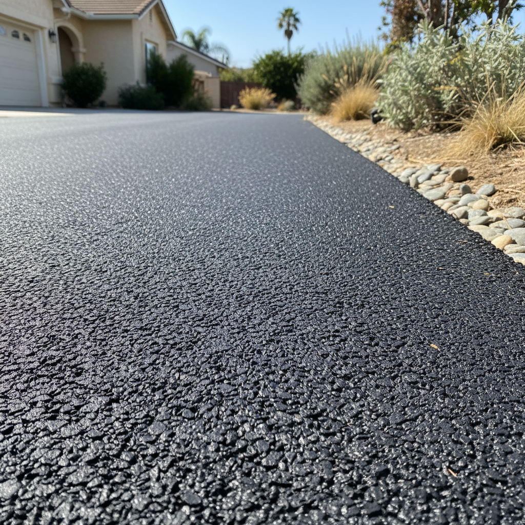Completed residential asphalt work at a residential property in Los Angeles, CA
