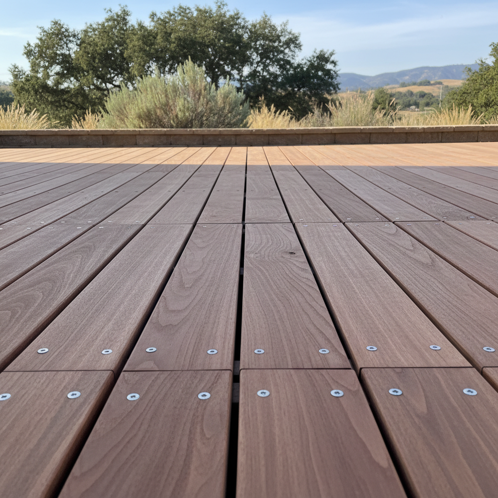 Completed wooden decks work at a residential property in Temecula, CA