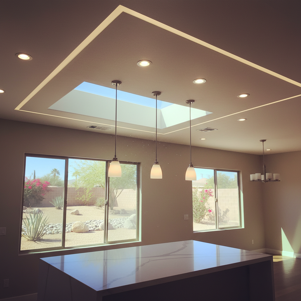 Completed kitchen lighting work at a residential property in Pasadena, CA