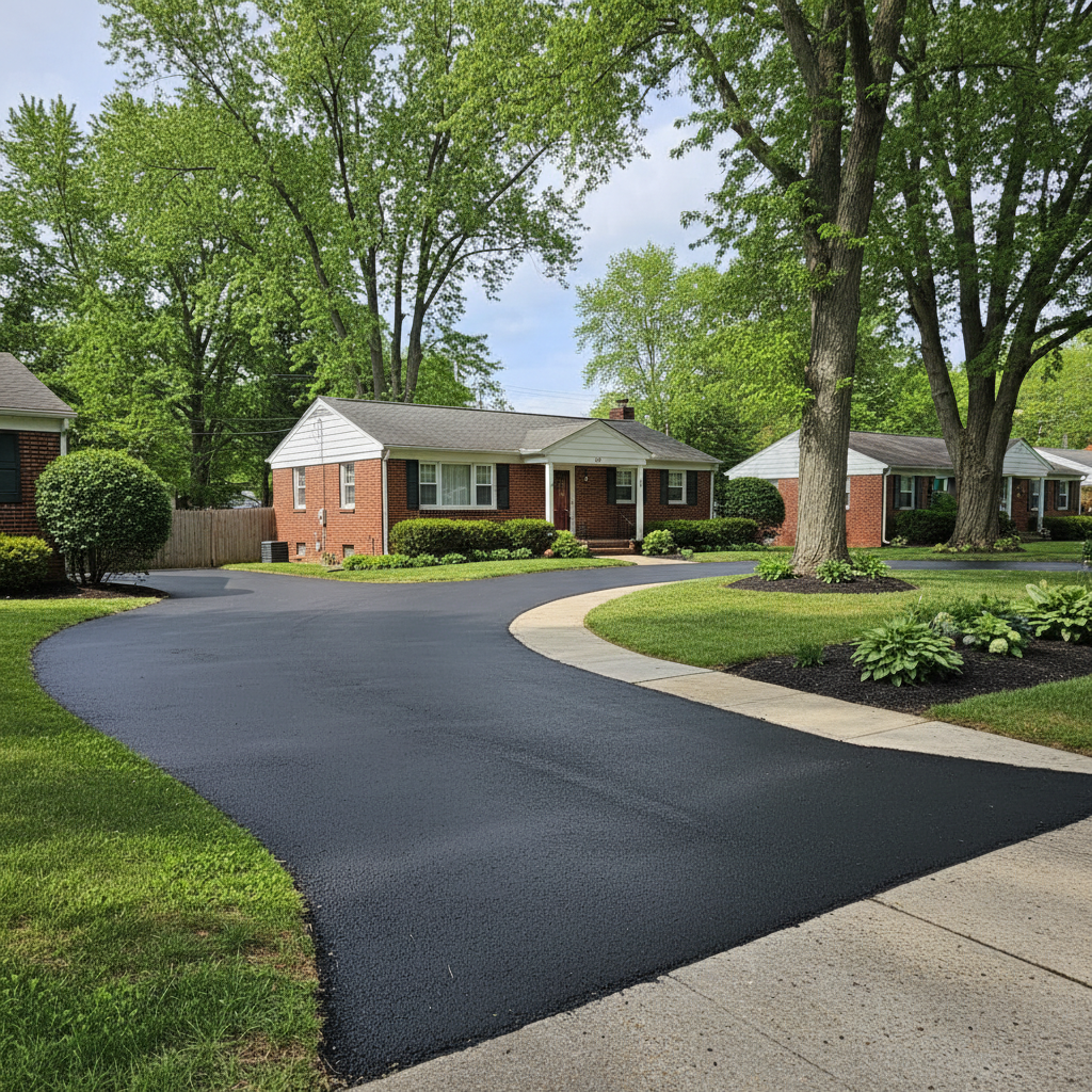 Completed slurry coating work at a residential property in Philadelphia, PA