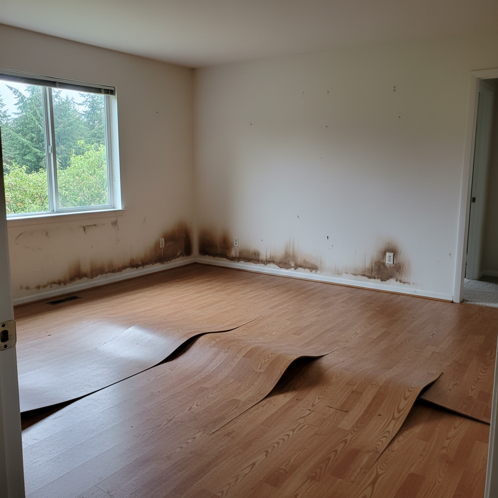 Hardwood Floor Water Damage Restoration in Renton