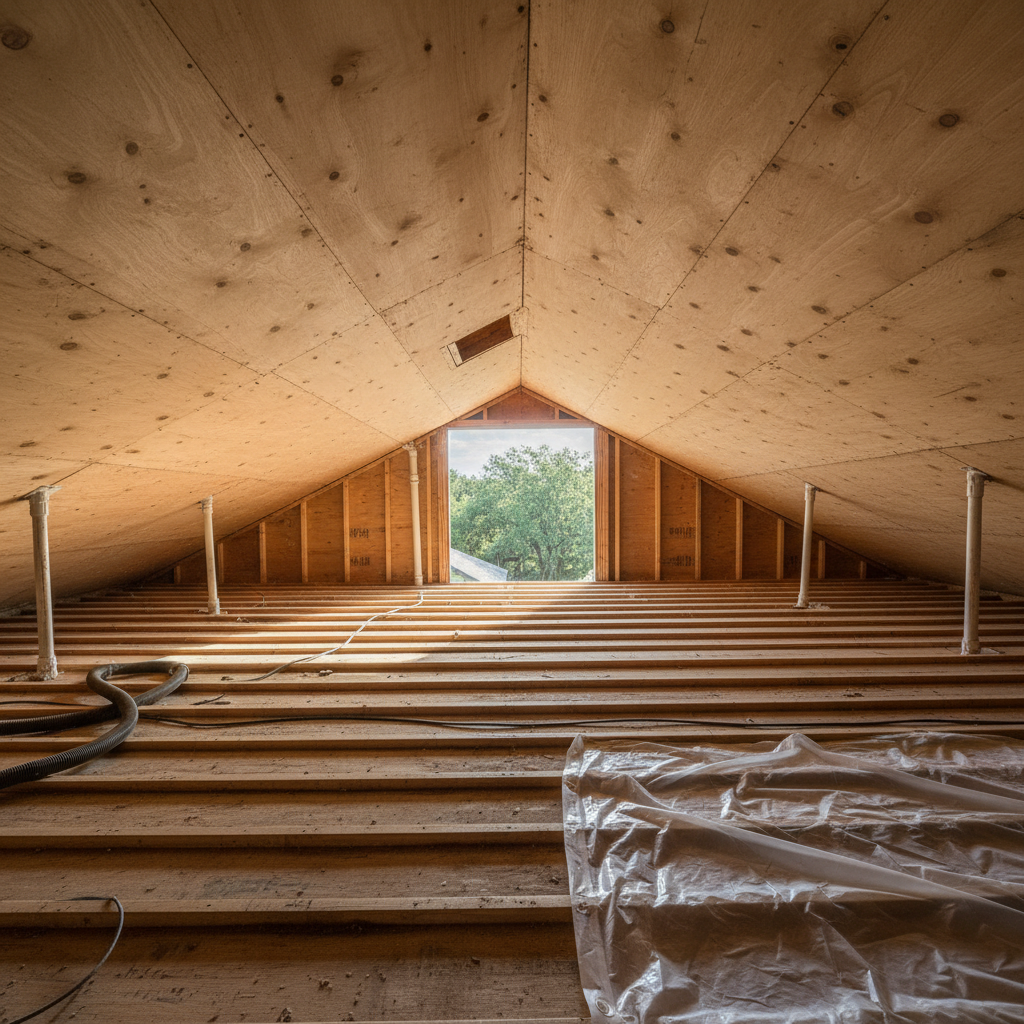 Completed insulation removal work at a residential property in Schertz, TX