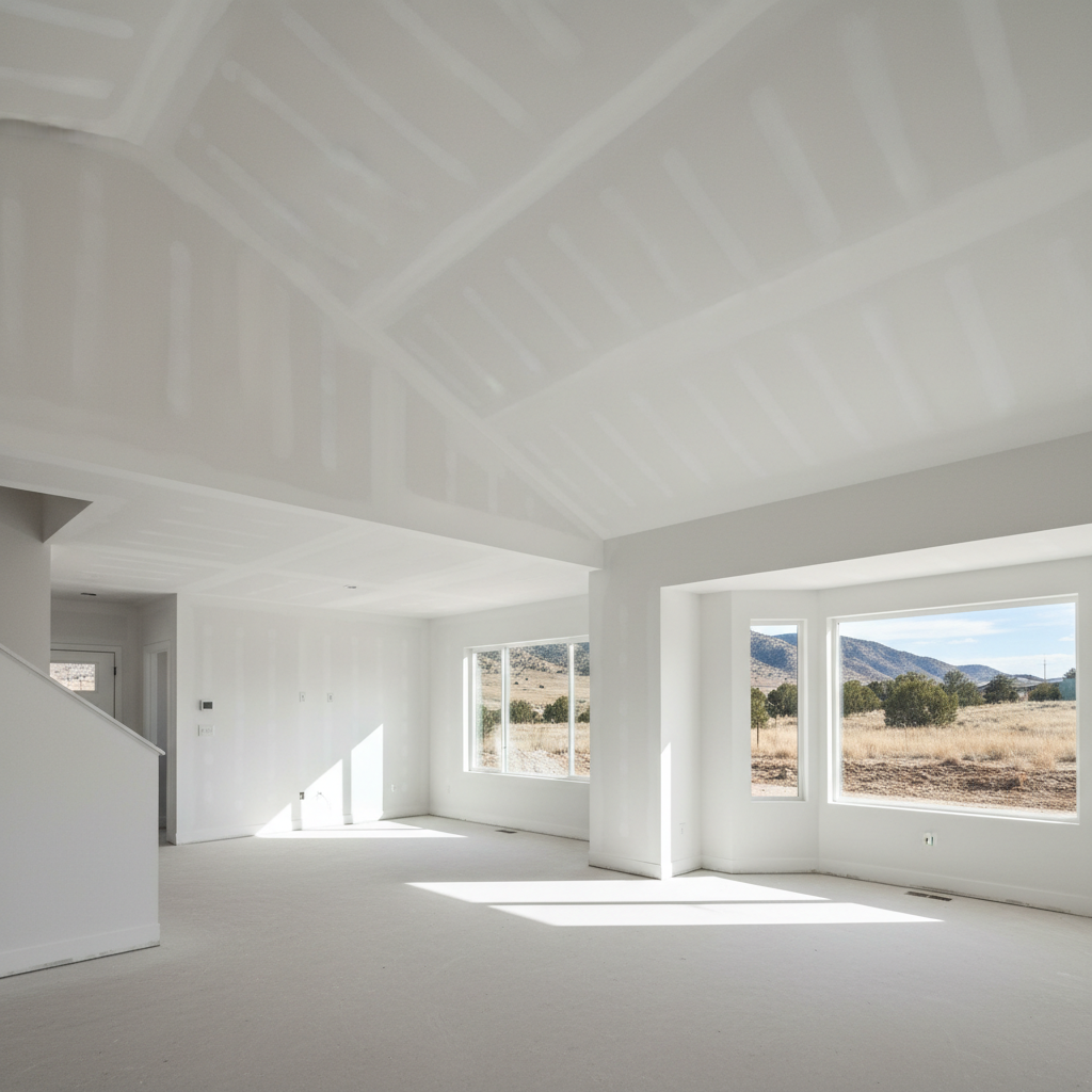 Completed drywall finishing work at a residential property in Provo, UT