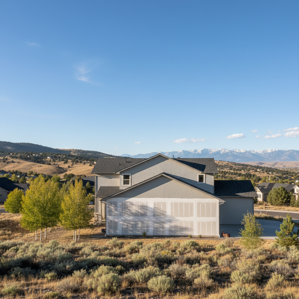 Completed drywall texturing work at a residential property in Ogden, UT