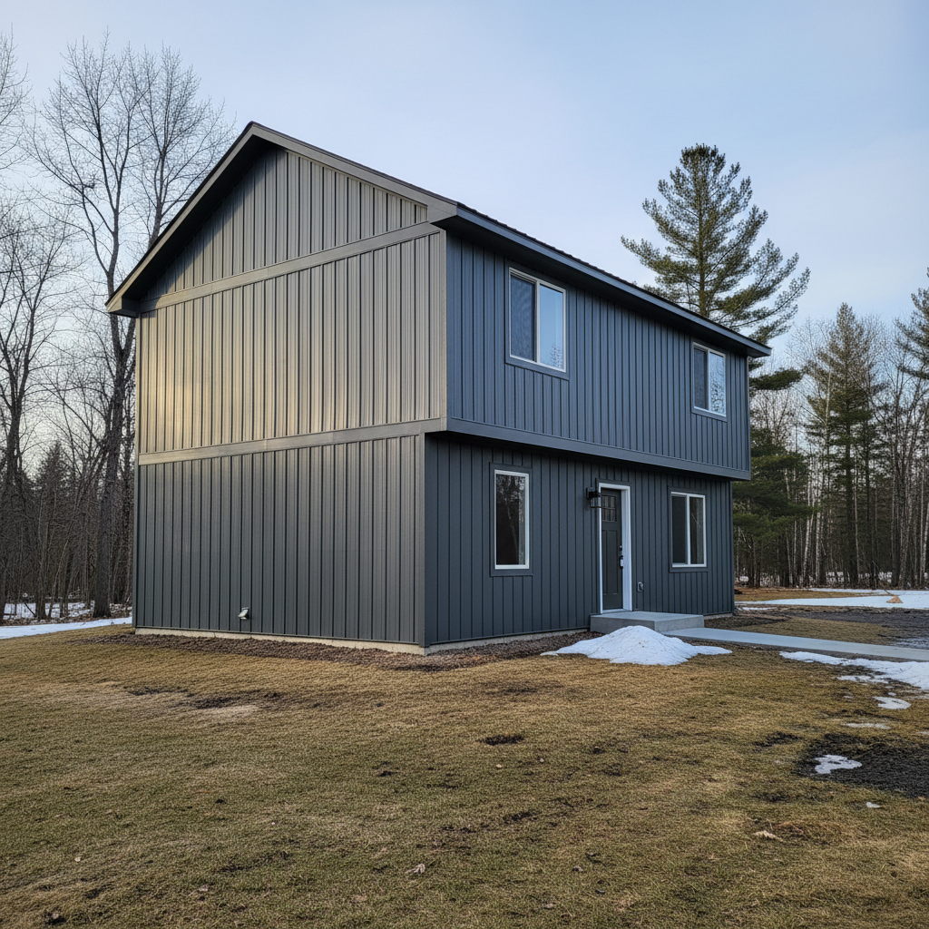 Completed metal siding work at a residential property in Hermantown, MN