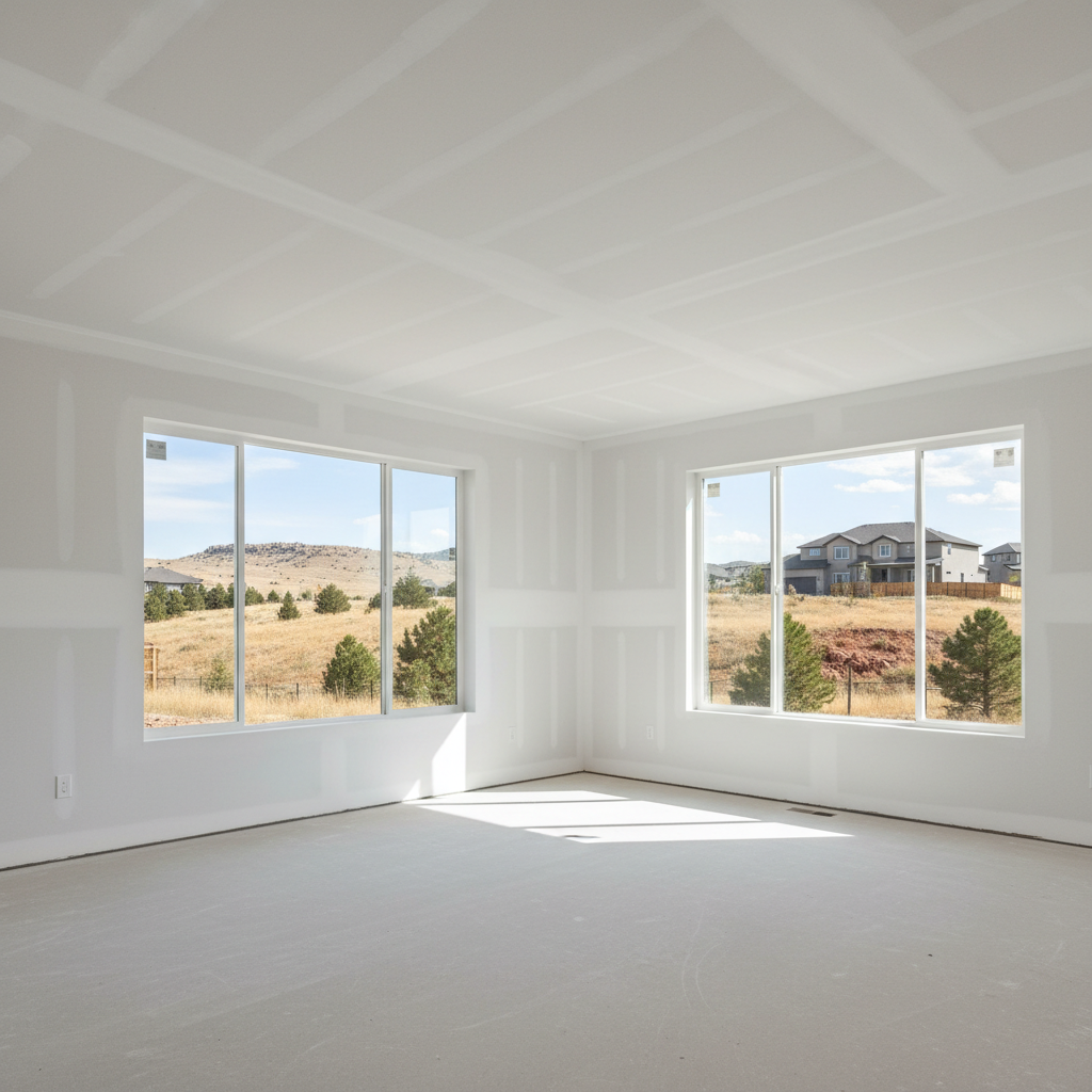 Completed drywall hanging work at a residential property in Millcreek, UT