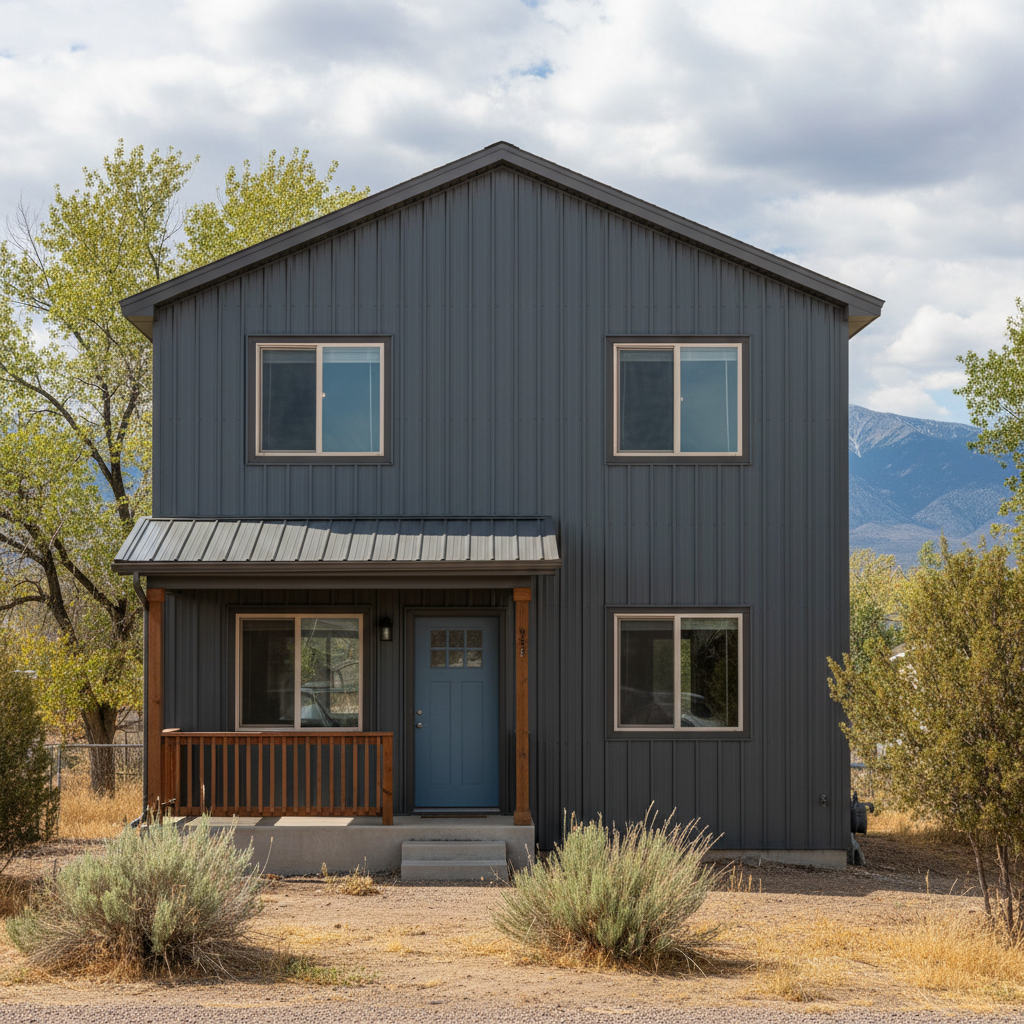 Completed metal siding work at a residential property in West Valley City, UT