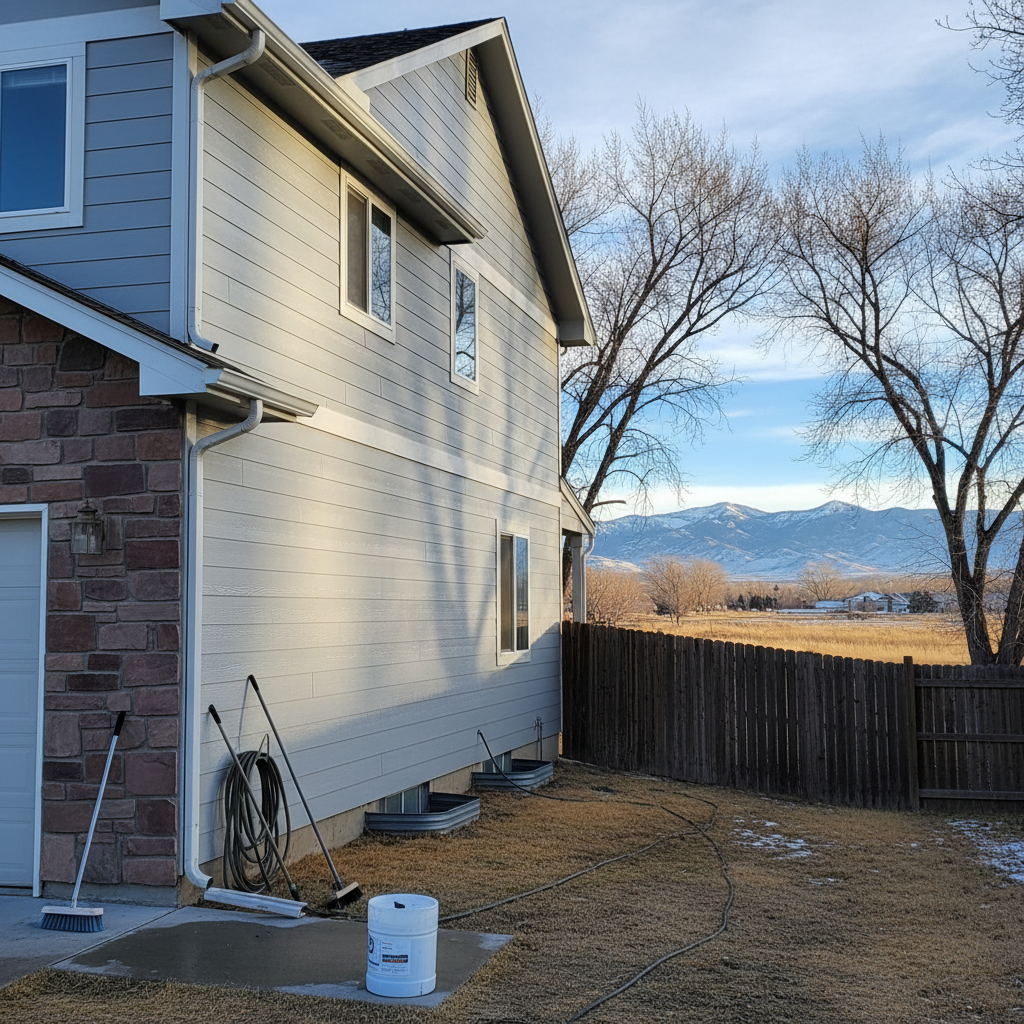 Completed siding cleaning work at a residential property in West Jordan, UT