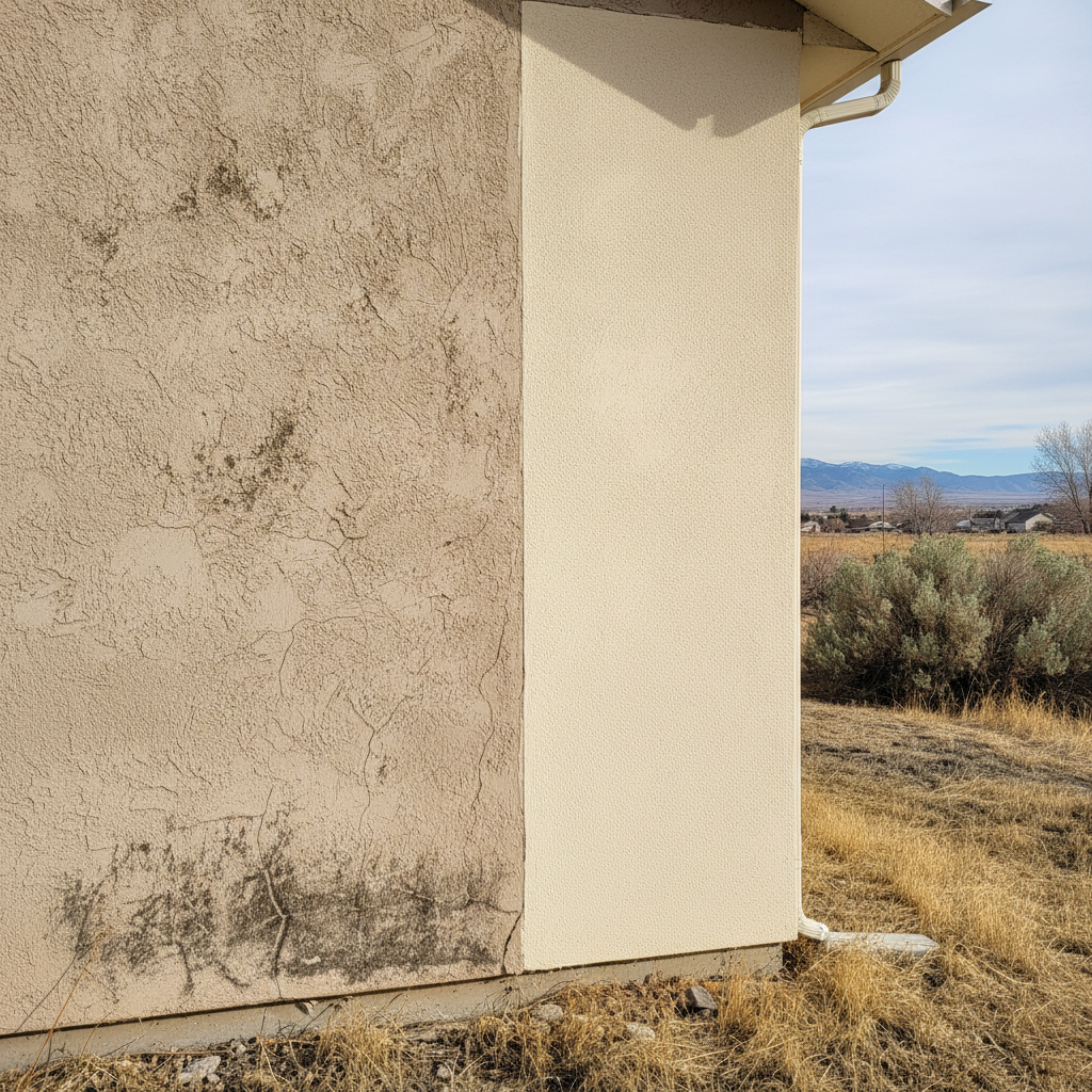 Completed stucco replacement work at a residential property in West Jordan, UT