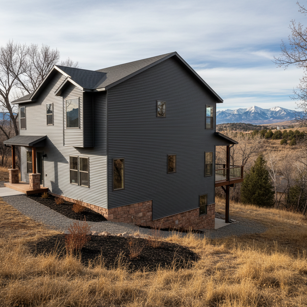 Completed metal siding work at a residential property in Provo, UT