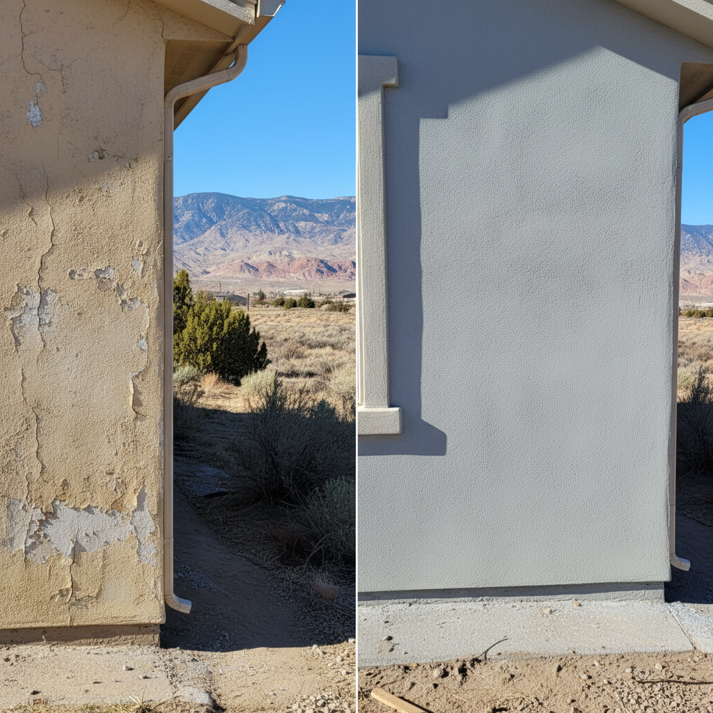 Completed stucco replacement work at a residential property in Eagle Mountain, UT