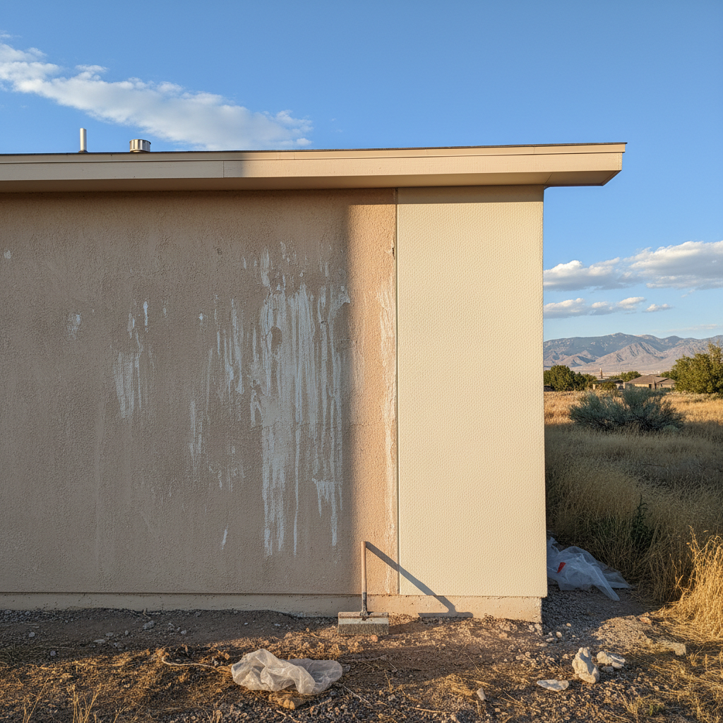 Completed stucco replacement work at a residential property in West Valley City, UT