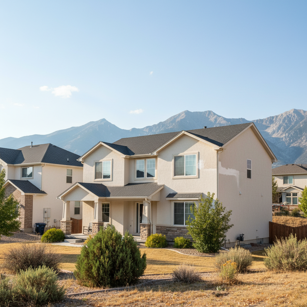 Completed stucco repair work at a residential property in Provo, UT