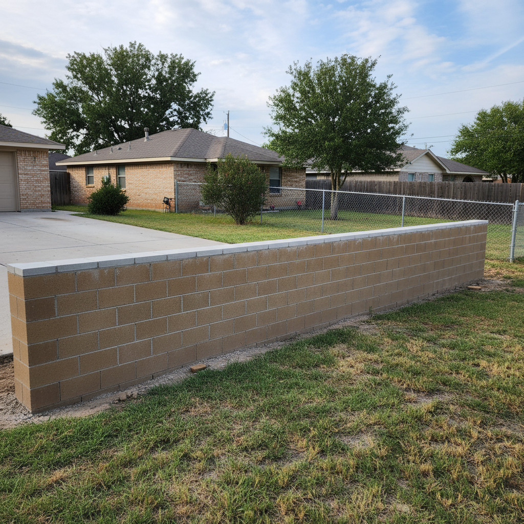 Block Wall Construction in Katy
