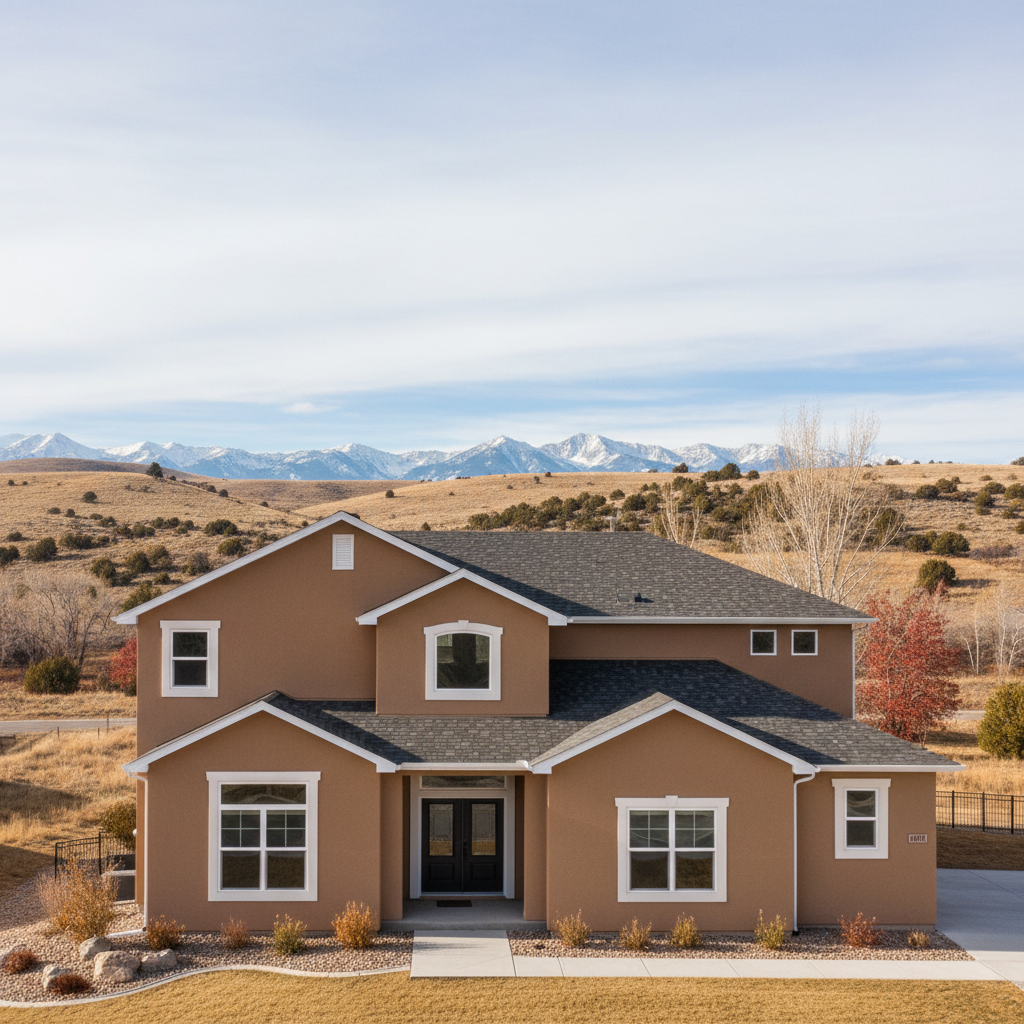 Completed stucco installation work at a residential property in Millcreek, UT
