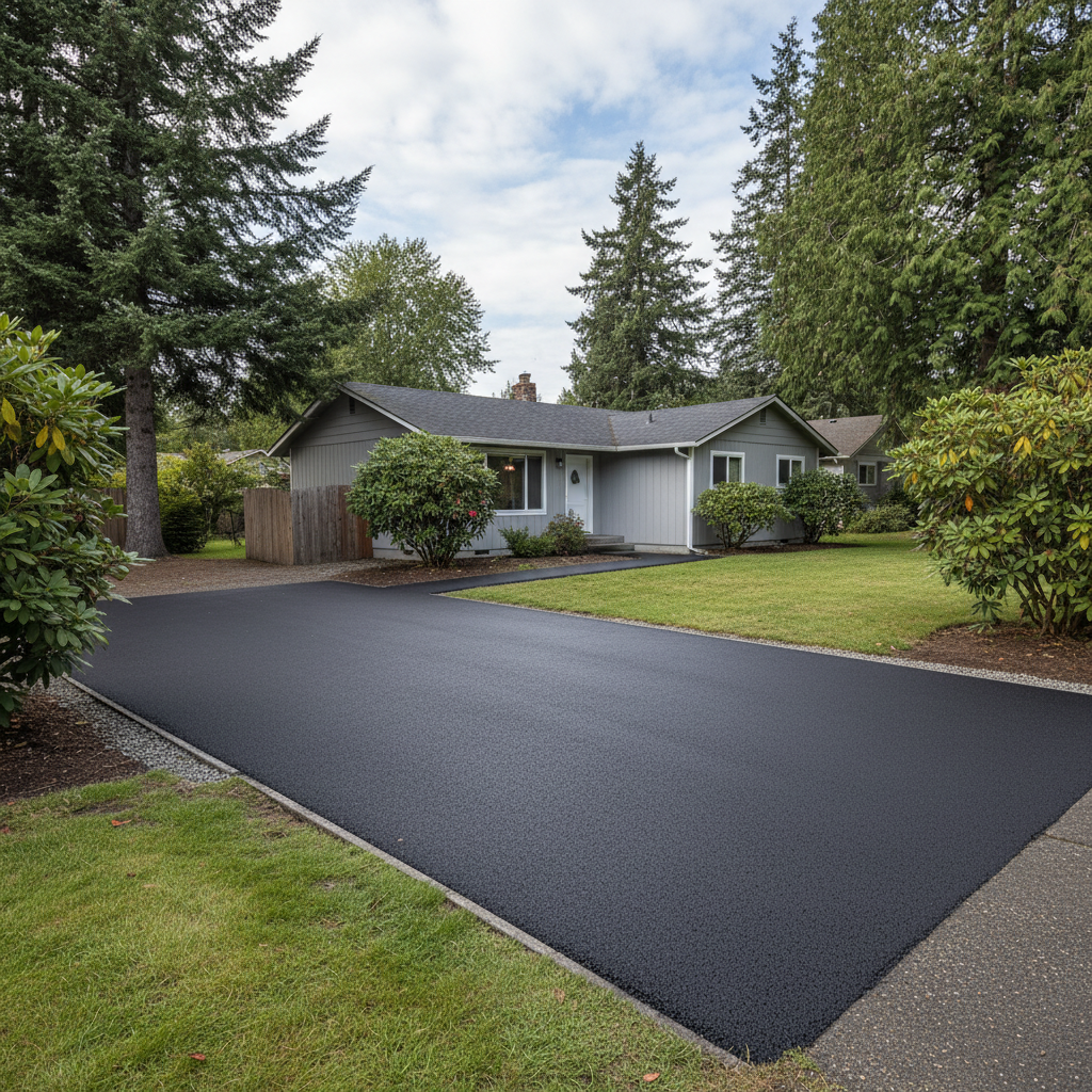 Completed residential asphalt work at a residential property in Sutherlin, OR
