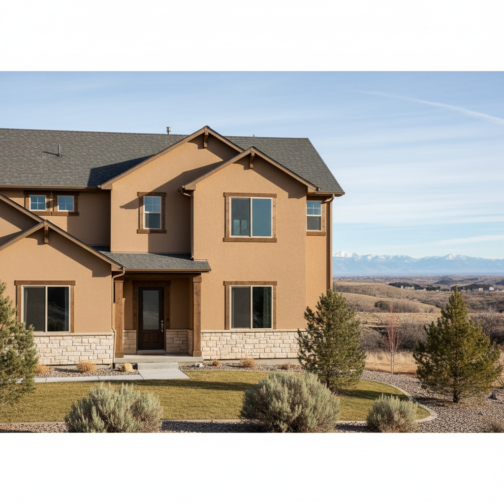 Completed stucco removal work at a residential property in Herriman, UT