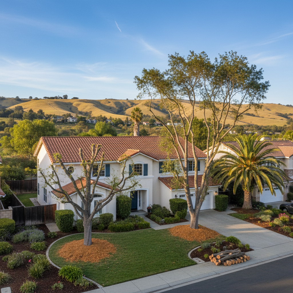 Completed tree health & care work at a residential property in Fremont, CA