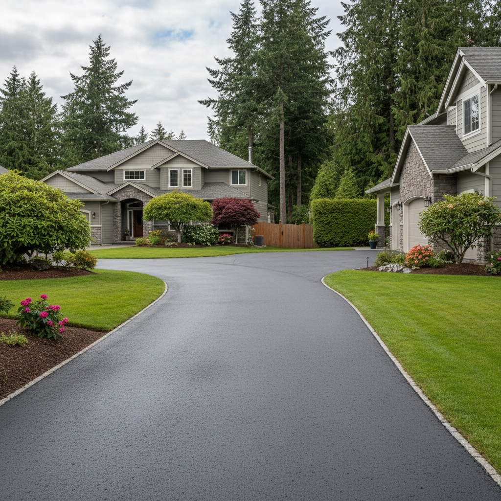 Completed slurry coating work at a residential property in Vancouver, WA