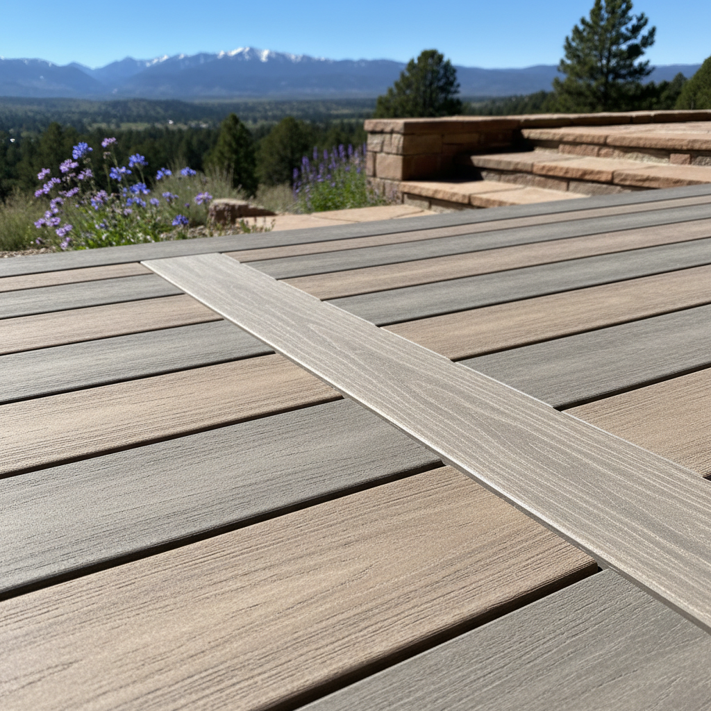 Completed composite decks work at a residential property in Boulder, CO