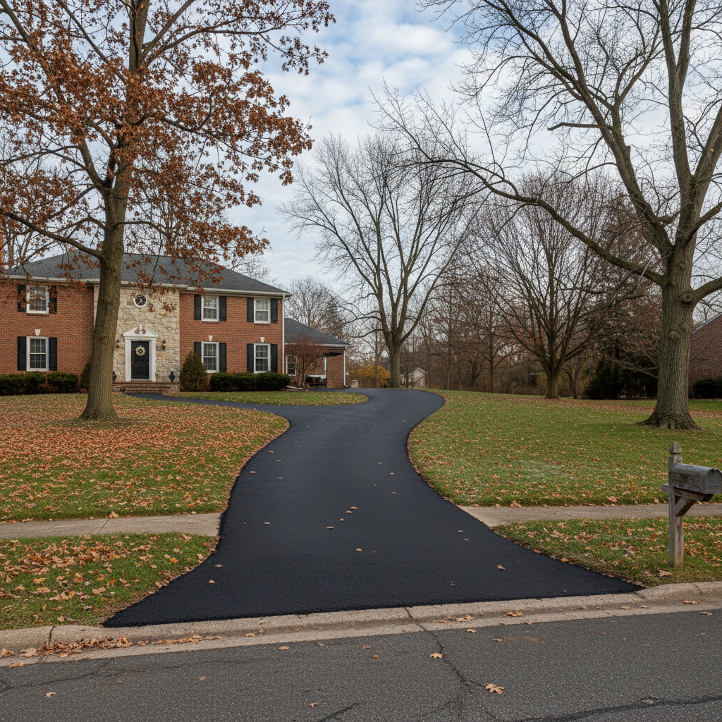 Completed residential asphalt work at a residential property in Cleveland, OH
