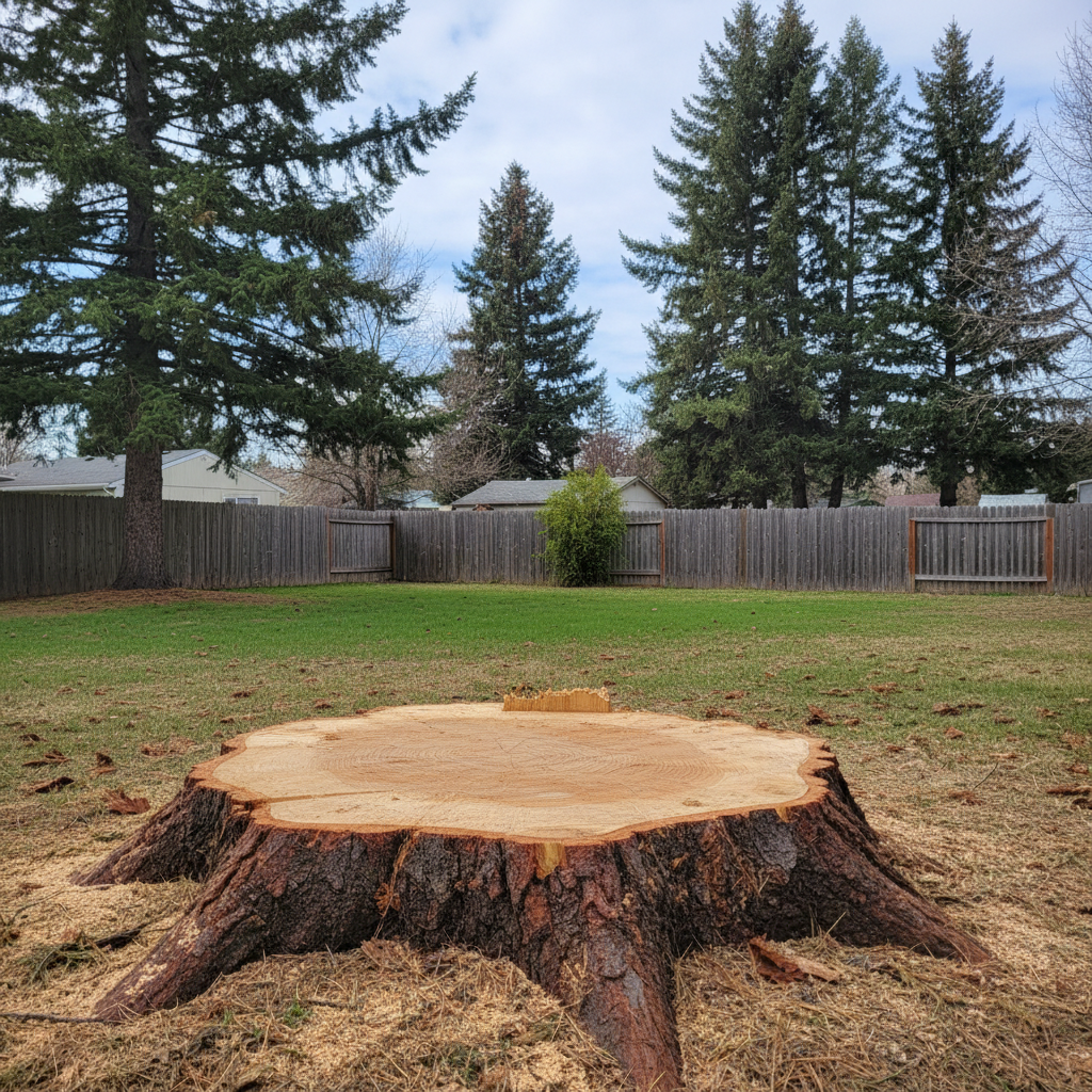 Completed emergency tree removal work at a residential property in Union Gap, WA