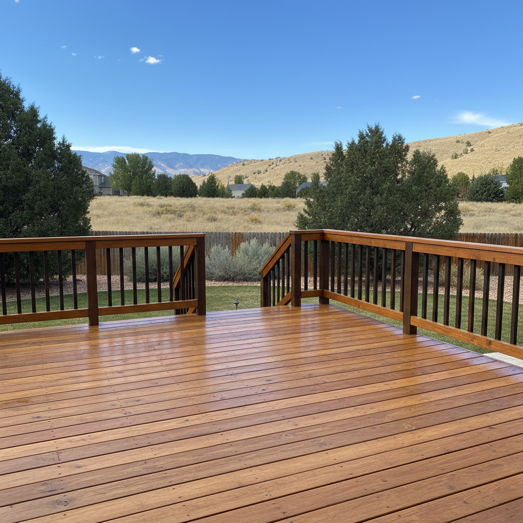 Completed deck painting & staining work at a residential property in Ogden, UT