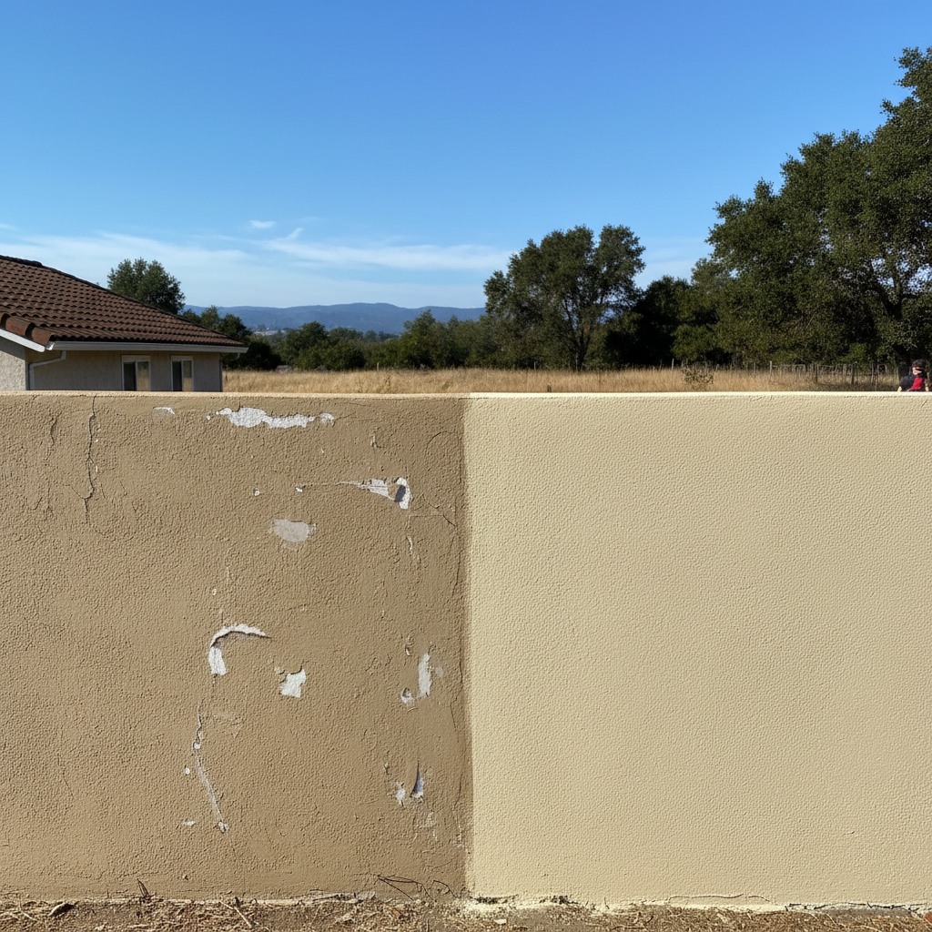 Completed stucco replacement work at a residential property in Alameda, CA