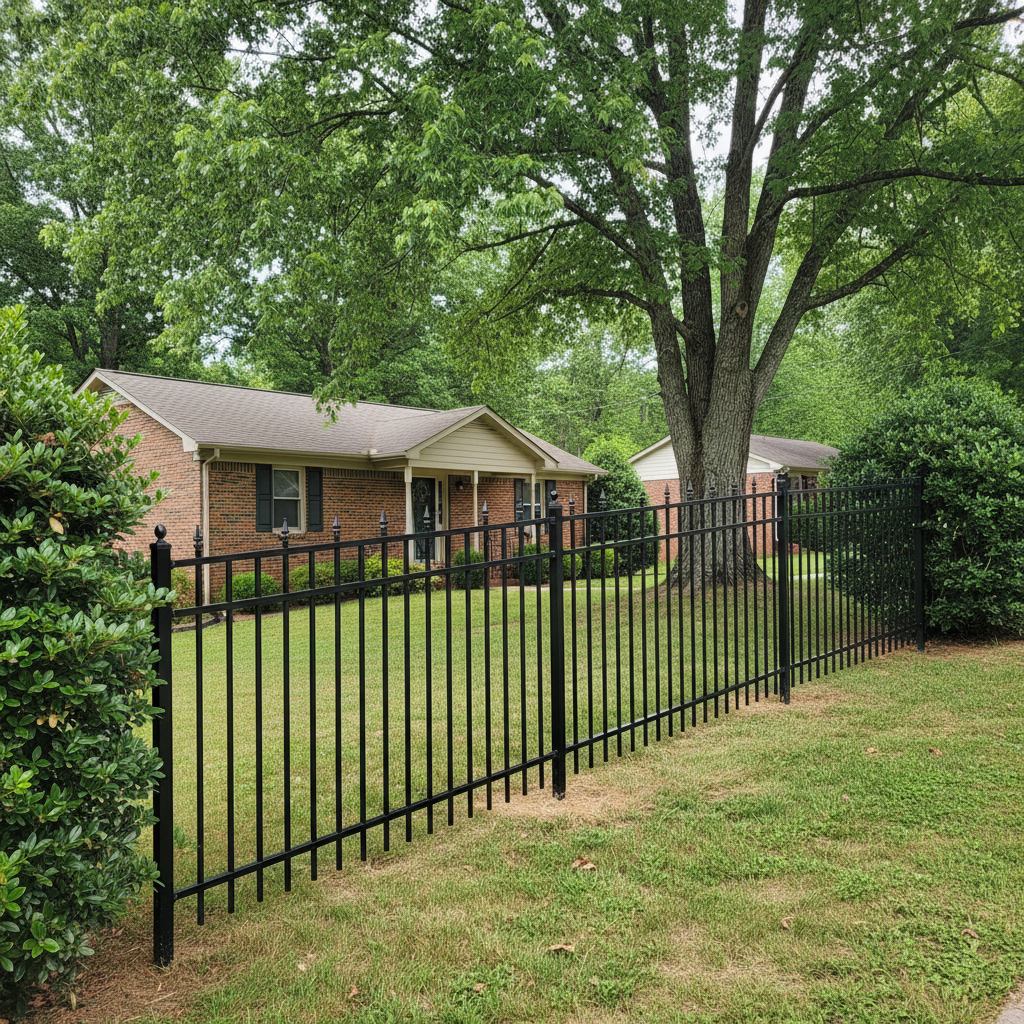 Completed ornamental iron fencing work at a residential property in Loudon, TN