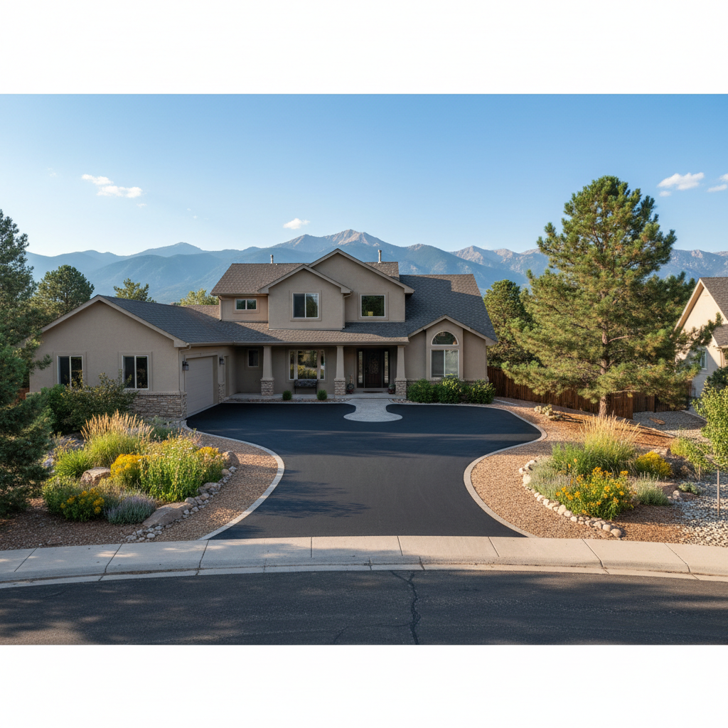 Completed residential asphalt work at a residential property in Thornton, CO