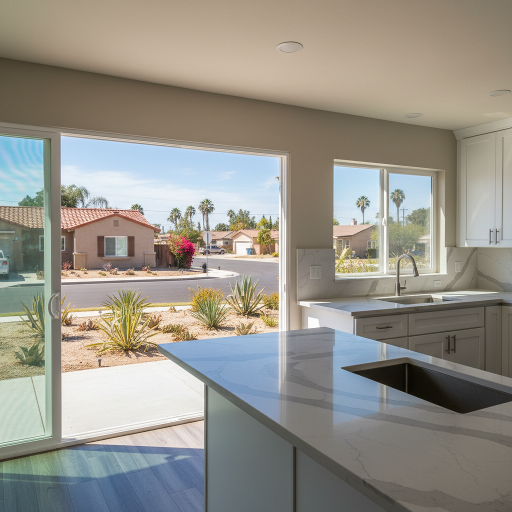 Completed countertop installation work at a residential property in Chula Vista, CA