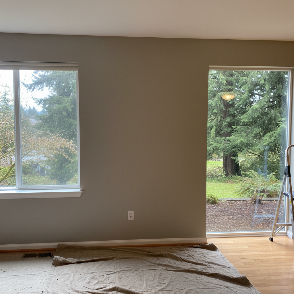 Completed drywall repair and painting work at a residential property in Burien, WA