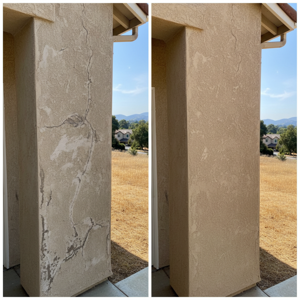 Completed stucco replacement work at a residential property in Alameda, CA